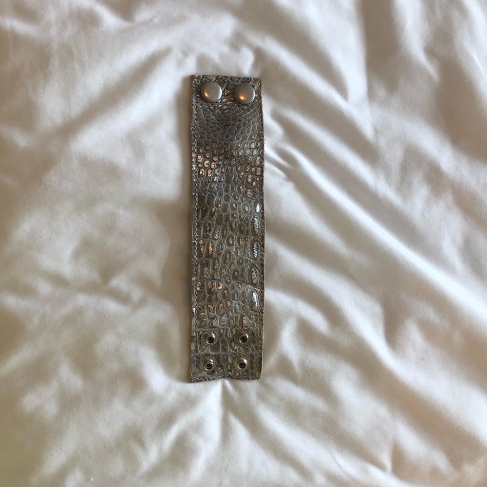 Grey & Silver Snakeskin Cuff